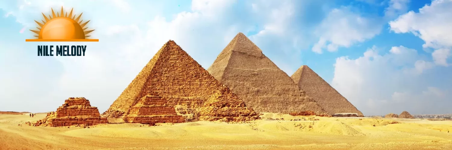 The Great Pyramids of Giza at sunset, a must-visit destination in Egypt.